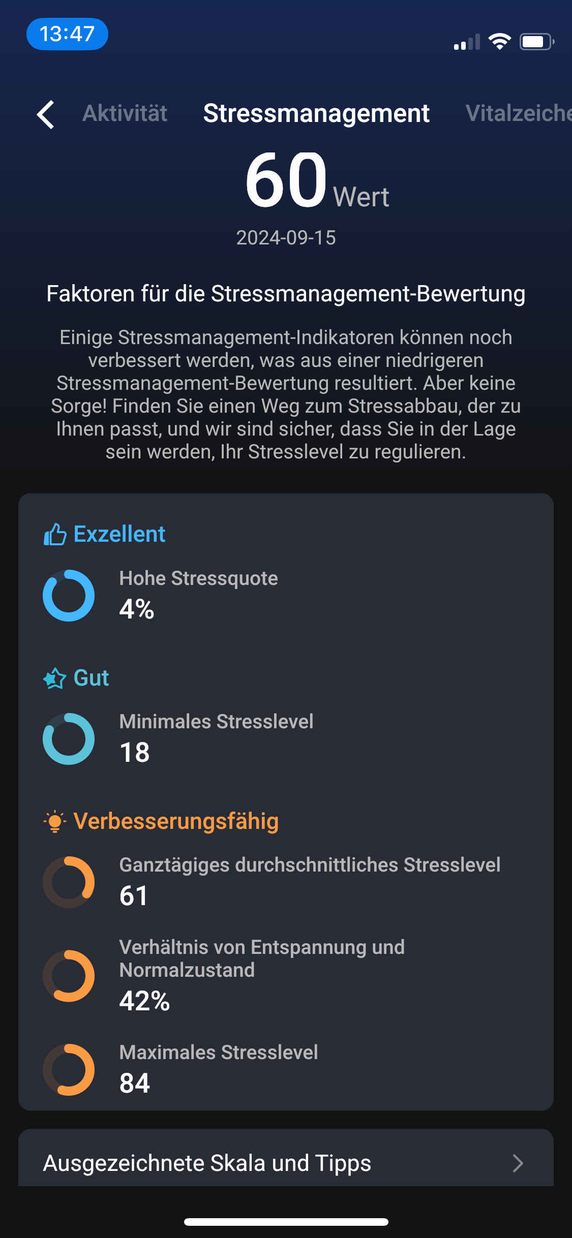 RingConn Gen2 Stress Ueberblick